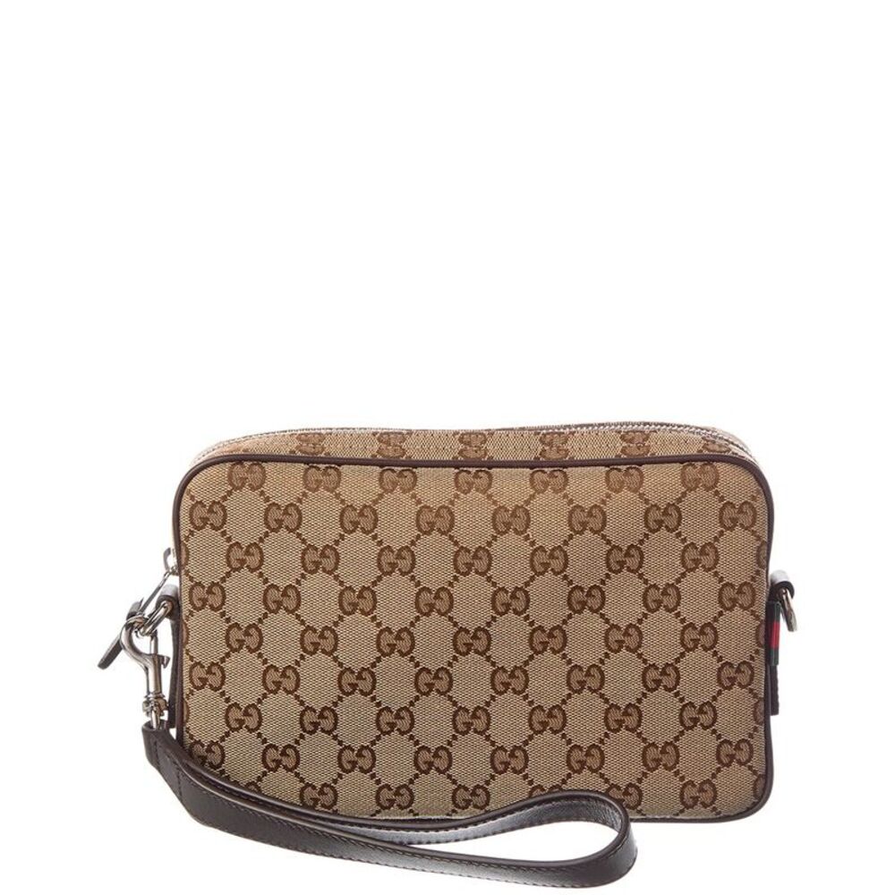 Gucci Small Gg Canvas & Leather Crossbody, Brown